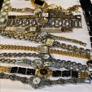 Timex Women's Gold, Silver and Black Bracelet-Style Watch Set